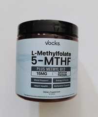 Vocks L-Methylfolate 15mg 5-MTHF + Methyl B12 High Potency Supplement 90 Capsule