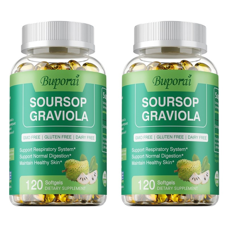 Soursop Graviola 240pcs – Support Respiratory System & Digestion, Healthy Skin