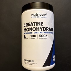 Nutricost Pure Creatine Monohydrate 500 Gram Powder Expiration Date 11/2027