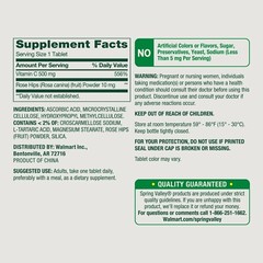 Spring Valley Vitamin C Supplement with Rose Hips Tablets, 500 mg, 250 Count