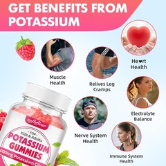 Potassium Citrate 1000mg Gummies – Suagr Free 60 Count (Pack of 1)