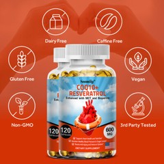 CoQ10 600mg Extra Strength 120 Softgels Healthy Heart Supplement