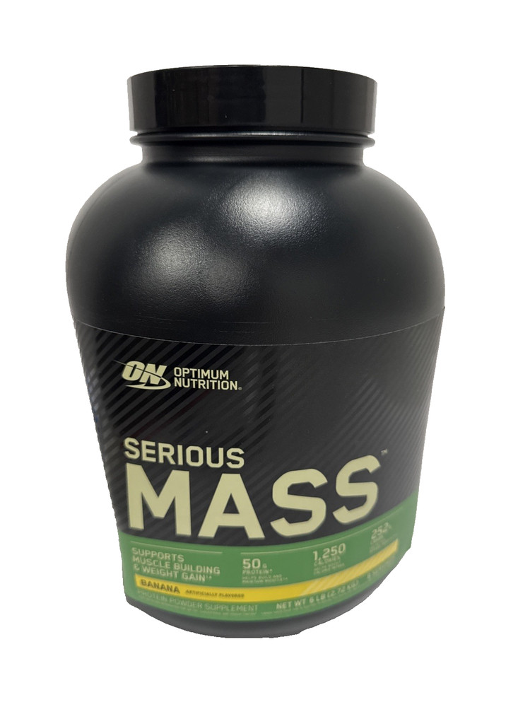 Optimum Nutrition Serious Mass Gainer Protein Powder, Banana, 6 lbs, AUG 2027