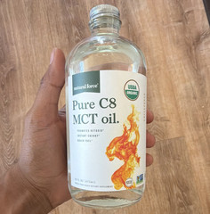 Natural Force Pure C8 MCT Oil Caprylic Acid USDA Organic Non-GMO Keto 16 fl oz