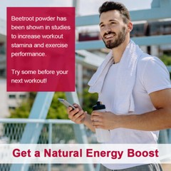 Organic Beet Root Powder Raw Non GMO Pure Beta Vulgaris Nitric Oxide Booste