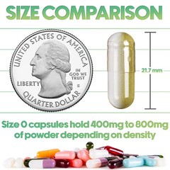 Size 0 Empty – 100 Clear Count Empty Vegan – Vegetarian – DIY Vegetable Capsu…