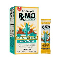 Arizona Rx MD Hydration – Mucho Mango Mix 0.45 Ounce (Pack of 6), Orange