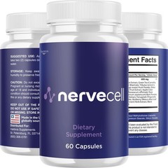 Nervecell Nerve Support Supplement Capsules Neuropathy Natural 1 Pack 60Ct