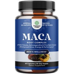 Black Maca Root Capsules for Men – Herbal Testosterone Supplement