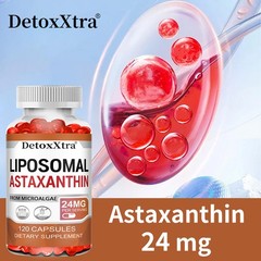 24mg Liposomal Astaxanthin Capsules,for Eyes,Skin,Joint & Heart Support,120Count