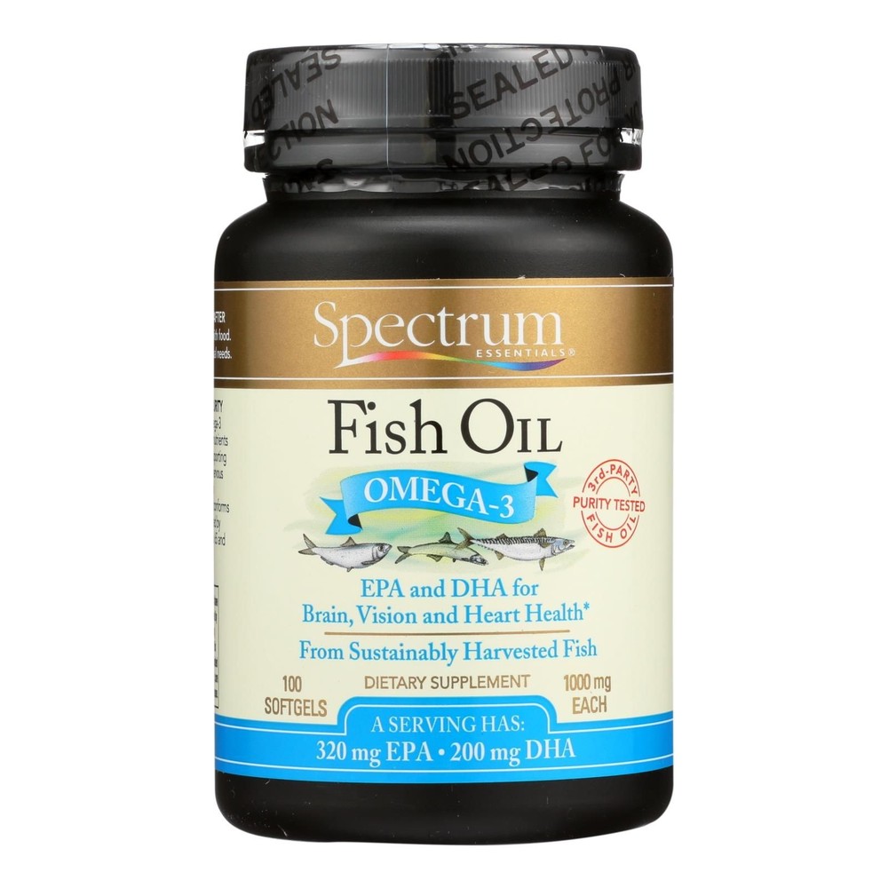 Spectrum Essentials Omega-3 Fish Oil Dietary Supplement – 1 Each – 100 Cap