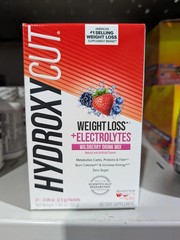 Muscletech Hydroxycut Weight Loss + Electrolytes Drink Mix Wildberry 21 pckts2pk