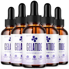 (5 Pack) Gelatide Drops Advanced Health & Fitness Supplement Gela Tide 150 Servs