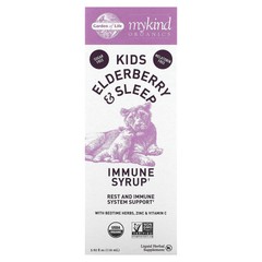 Mykind Organics, Kids Elderberry & Sleep, Immune Syrup with Bedtime Herbs, Zinc