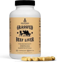 Ancestral Supplements New Grass Fed Beef Liver 180 Capsules