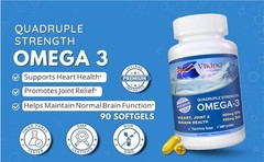 Viking Icelandic Formula Quadruple Potency Strength Omega-3 Fish Oil 09-2026