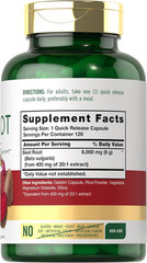 Beet Root Capsules | 8000 Mg | 120 Count | Non-Gmo and Gluten Free Supplement