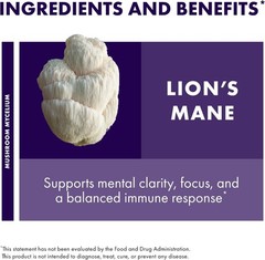Host Defense Lion’s Mane Powder – Brain Health Support 7 oz EXP 08/27