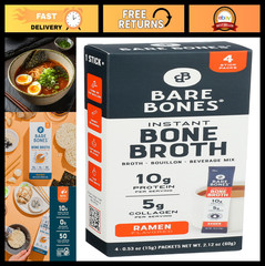 Instant Bone Broth Ramen Mix – 4 Pack, Savory Powdered Soup Base, Quick Meal