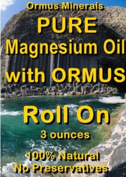 Magnesium Dew Roll On w Ormus Pain Relief helps anxiety aids sleep Immunity 3oz