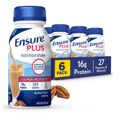 Ensure Plus Meal Replacement Shake, Butter Pecan, 8 fl oz, 24-Pack