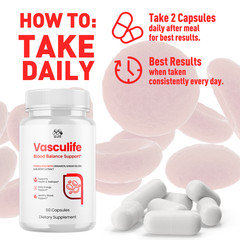 (3 Pack) Vasculife Advanced Support Blood Supplement Vascu Life Formula 180 Caps