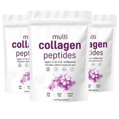 3 Hydrolyzed Multi Collagen Peptides Powder 1 lb PACK Protein Peptide