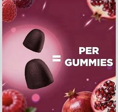1Vitamatic Beet Root Gummies 400mg with B6 (2mg) B12 Grape Seed Pomegranate &