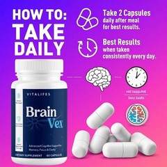 (3 Pack) BrainVex Nootropic All Natural Brain Supplement Brain Vex 60 Capsules