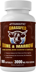 Vitamatic Grass-Fed Beef Bone & Marrow – Freeze-Dried, Non-GMO- 180 Caps