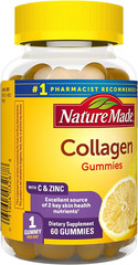 Nature Made Collagen Gummies with Vitamin C, Zinc and Biotin, Hydrolyzed Collage