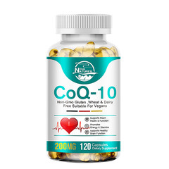 CoQ10 Coenzyme Q10 200mg 120 Capsules Heart Support NON GMO Vegetarian Capsules