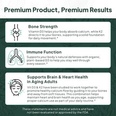 Max Bioavailable D3 K2 Supplement – 30-Day Supply for Heart & Mood Balance