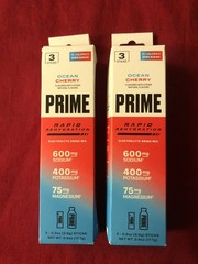 Prime Rapid Rehydration Sticks, Ocean Cherry, 6 total 2 Boxes