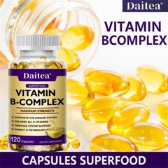 B-12 Complex 5 mg, Vitamins B1, B2, B3, B5, B6, B8 & B12, Energy, Metabolism Aid