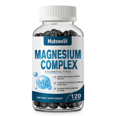 120pc Magnesium Complex 500mg Natural Anti Anxiety & Stress Relief Supplement