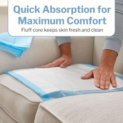 McKesson Underpads Disposable Bed Pads, Light Absorbency, Classic Incontinence