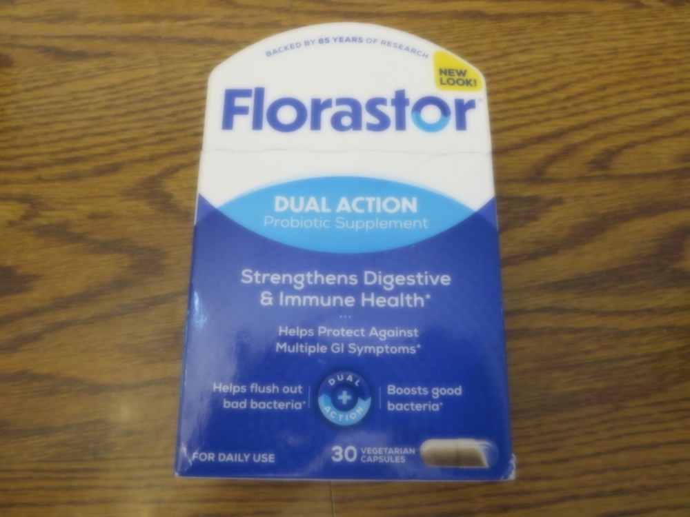 1 Florastor Dual Action Probiotic Supplement ~ 30 Capsules ~ EXP 10/2026