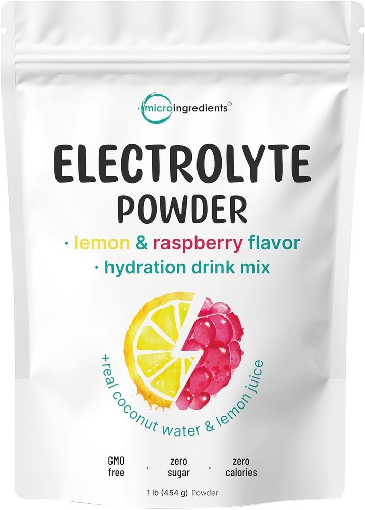 Sugar-Free Electrolyte Powder – Lemon Raspberry, 16oz – 69 Servings of Hydration