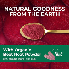 Organic Beet Root – 1300Mg per Serving – Extra Strength Organic Beetroot Powder