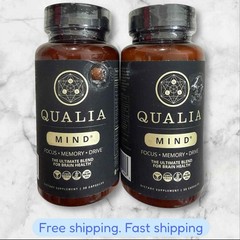 FOR 2 Qualia Mind Focus Memory Drive Supplement 30 Capsules Exp10/26+ NEW
