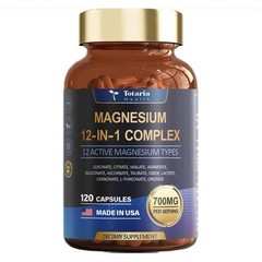 Totaria Magnesium 12-in-1 Blend 700mg.12 Active Forms for Muscle & Relaxation