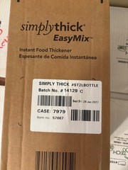 1 Bottle – SimplyThick EasyMix 55oz / 1.6L ST2LBOTTLE Food Thickener