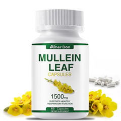 Mullein Leaf Extract 1500mg Lung Cleanse Respiratory Herbal Capsules