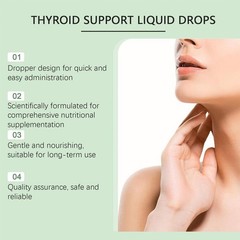 Premium Ashwagandha Thyroid Support Liquid Drops Selenium+Zinc Lodine L-Tyrosine