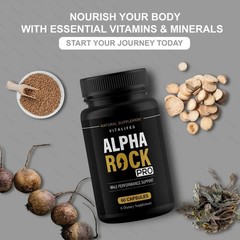 Alpha Rock Pro Pills, Alpha Rock Performance Supplement (60 Capsules)