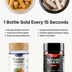 Nitric Oxide Booster – L-Arginine, L-Citrulline 1500mg + Prostate Health Bundle