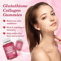 Glutathione Gummies with Collagen & Vitamins Anti Aging Beauty Supplement 60Pc
