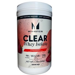 Myprotein Clear Whey Isolate Protein Powder Strawberry 1.1 lbs BB 09/2027 New