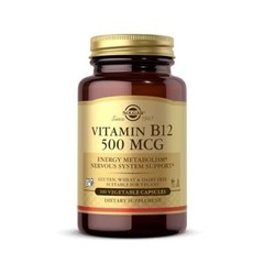 Solgar Vitamin B12 500 mcg 100 Vegetable Capsules